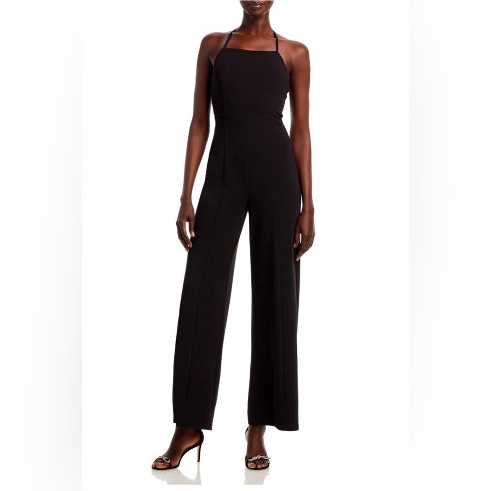 Aqua Womens Halter Wide Leg Jumpsuit - Picture 2 of 7